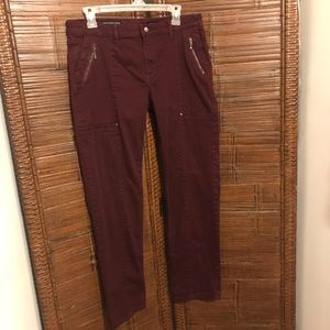 Lee Straight Fit Burgundy Brown Jeans